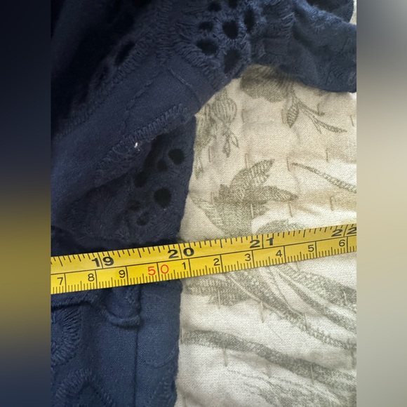 Kate Spade Butterfly Eyelit Dress Navy Size L - Picture 9 of 10